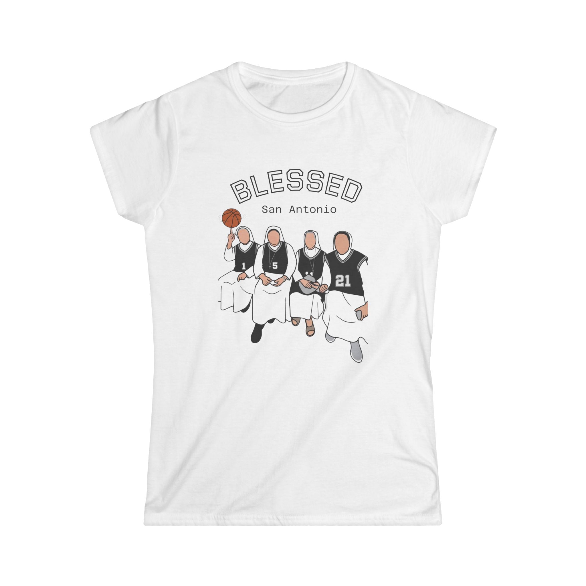 Blessed San Antonio Basketball Tee — Women's Sports Fan Shirt